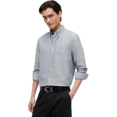 Tommy Jeans herr TJM REG OXFORD SHIRT EXT L/S skjorta, blå, XL, Blå (mörk natt marinblå), XL Tommy Jeans herr TJM REG OXFORD SHIRT EXT L/S skjorta, blå, XL, Blå (mörk natt marinblå), XL