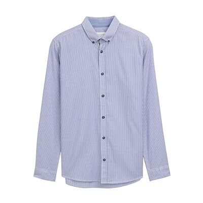 TOM TAILOR herrskjorta, 38201 – Crest Blue White Stripe, S TOM TAILOR herrskjorta, 38201 – Crest Blue White Stripe, S