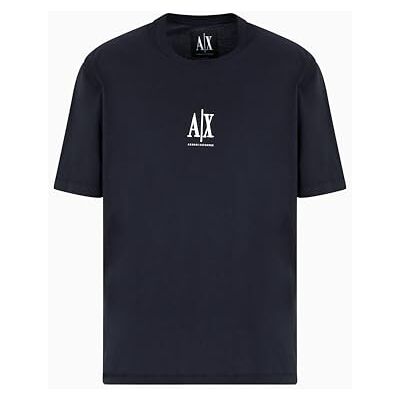 Giorgio Armani Icon Project, broderad logotyp T-shirt, Djup marinblå, XS Giorgio Armani Icon Project, broderad logotyp T-shirt, Djup marinblå, XS