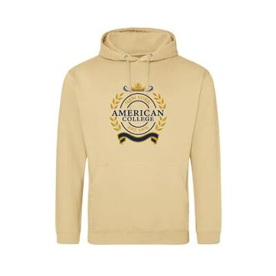 AMERICAN COLLEGE USA Tröja tröja med tryck varma kläder blandade män och kvinnor casual modell ACSCW5 Beige L, Beige färg, L AMERICAN COLLEGE USA Tröja tröja med tryck varma kläder blandade män och kvinnor casual modell ACSCW5 Beige L, Beige färg, L