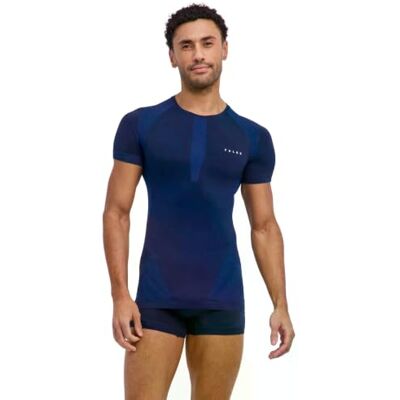FALKE herr Baslager Ovandel Warm Round Neck M S/s Ts funktionellt garn snabbtorkande 1 del, Blå Space Blue 6116, XL FALKE herr Baslager Ovandel Warm Round Neck M S/s Ts funktionellt garn snabbtorkande 1 del, Blå Space Blue 6116, XL