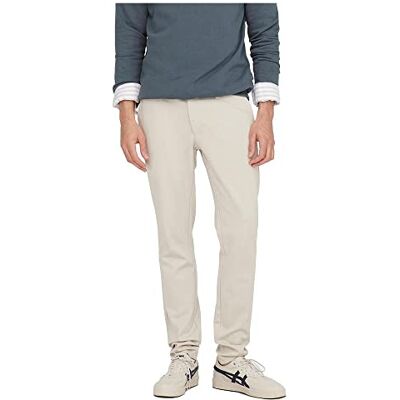 Only & Sons Chino byxor ONSMARK slim fit chinos byxor, Månslag, 36W / 36L Only & Sons Chino byxor ONSMARK slim fit chinos byxor, Månslag, 36W / 36L
