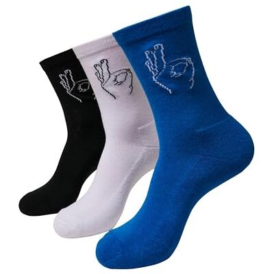 Tee Unisex vuxna strumpor, Svart/vit/blå, 35-38 EU Tee Unisex vuxna strumpor, Svart/vit/blå, 35-38 EU
