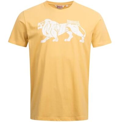 Lonsdale Herr endmoor t-shirt, Pastel gul/vit, S Lonsdale Herr endmoor t-shirt, Pastel gul/vit, S