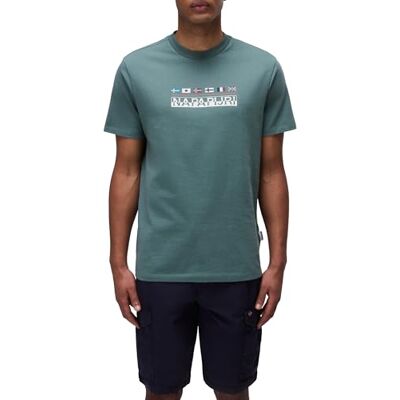 Napapijri T-shirt med kort ärm grön storlek S, Green Balsam, S Napapijri T-shirt med kort ärm grön storlek S, Green Balsam, S