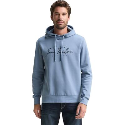 TOM TAILOR Sweatshirt för män, 28800 – Faded Denim Blue, S TOM TAILOR Sweatshirt för män, 28800 – Faded Denim Blue, S