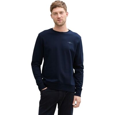 TOM TAILOR Sweatshirt för män, 10668 – himmelskaptensblå, 3XL TOM TAILOR Sweatshirt för män, 10668 – himmelskaptensblå, 3XL