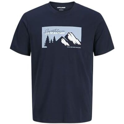JACK & JONES Jjsun Tee Ss Crew Neck, Sky Captain, M JACK & JONES Jjsun Tee Ss Crew Neck, Sky Captain, M
