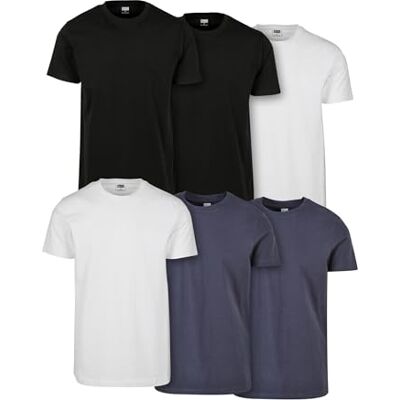 Urban Classics Basic Tee 6-pack XXL blk/blk/wht/NVY/NVY, Blk/Blk/Wht/Wht/Nvy/Nvy, XXL Urban Classics Basic Tee 6-pack XXL blk/blk/wht/NVY/NVY, Blk/Blk/Wht/Wht/Nvy/Nvy, XXL