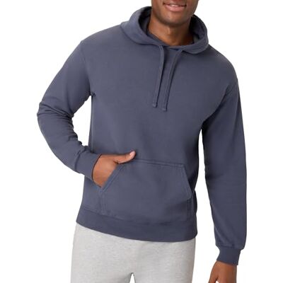 Hanes Herrtröja Comfortwash plagg färgad fleece huvtröja sweatshirt med huva, Ankare skiffer, L Hanes Herrtröja Comfortwash plagg färgad fleece huvtröja sweatshirt med huva, Ankare skiffer, L