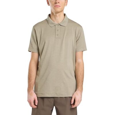 Jack Wolfskin TRAVEL Polo M, Sten heather, S Jack Wolfskin TRAVEL Polo M, Sten heather, S