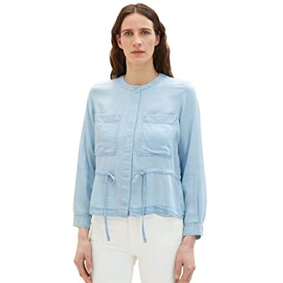 TOM TAILOR Dam 1037227 Blazer, 10151-Light Stone Bright Blue Denim, 38, 10151 Ljussten ljus blå denim, 38 TOM TAILOR Dam 1037227 Blazer, 10151-Light Stone Bright Blue Denim, 38, 10151 Ljussten ljus blå denim, 38