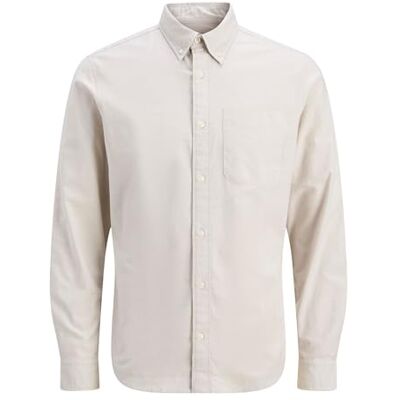 JACK & JONES Jprblubrook Oxford skjorta L/S Noos, Brindle, S JACK & JONES Jprblubrook Oxford skjorta L/S Noos, Brindle, S