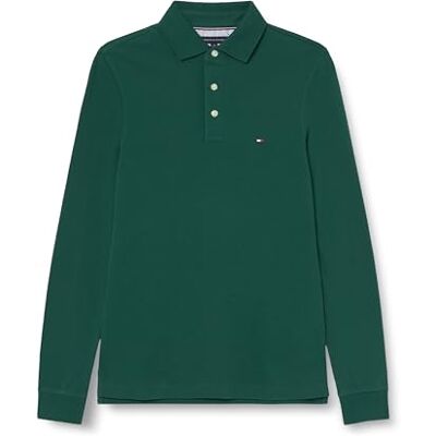 Tommy Hilfiger Herr 1985 Slim LS Polo MW0MW20182 L/S Polo, Grön, XS, Grön (dekorativ grön), XS Tommy Hilfiger Herr 1985 Slim LS Polo MW0MW20182 L/S Polo, Grön, XS, Grön (dekorativ grön), XS