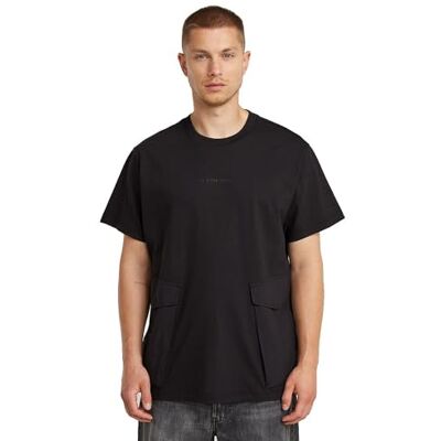 G-STAR Rovic Loose R T T-shirt för män, Svart (Dk Black D26609-c784-6484), M G-STAR Rovic Loose R T T-shirt för män, Svart (Dk Black D26609-c784-6484), M