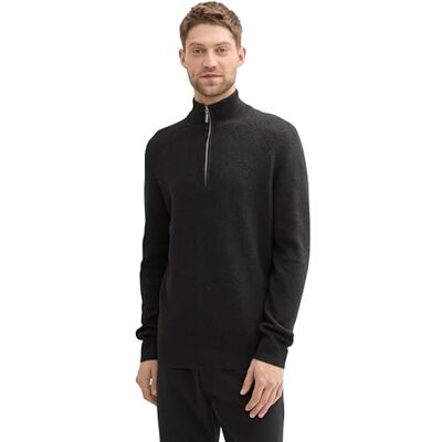 TOM TAILOR herrtröja, 10617 Svart grå melerad, S TOM TAILOR herrtröja, 10617 Svart grå melerad, S