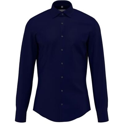 Seidensticker Silkesdekal herr business skjorta – slim fit – lätt att stryka – Kent krage – långärmad – 100% bomull, blå, 39 Seidensticker Silkesdekal herr business skjorta – slim fit – lätt att stryka – Kent krage – långärmad – 100% bomull, blå, 39