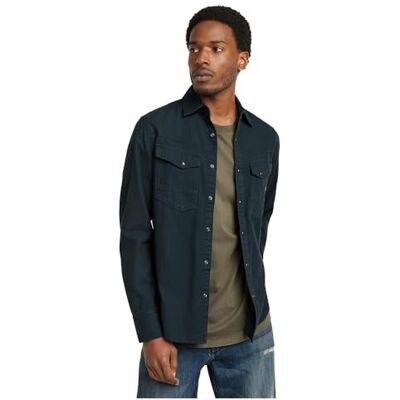 G-STAR RAW G-STAR Dakota Slim Shirt för män, Blå (Legion Blue Gd D25223-d454-b853), S G-STAR RAW G-STAR Dakota Slim Shirt för män, Blå (Legion Blue Gd D25223-d454-b853), S