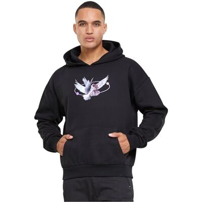 Tee Men's Vive La Liberte oversize huvtröja med huva, svart, XL Tee Men's Vive La Liberte oversize huvtröja med huva, svart, XL