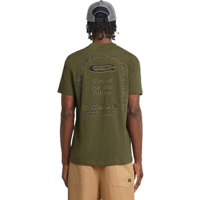 G-STAR RAW G-STAR Herr Back Gr Arch R T T-shirt, Grön (Shadow Olive D26047-c336-b230), L G-STAR RAW G-STAR Herr Back Gr Arch R T T-shirt, Grön (Shadow Olive D26047-c336-b230), L