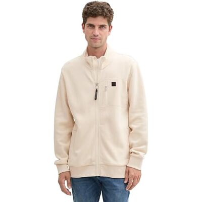 TOM TAILOR Sweatshirt för män, 27469 Smooth Light Sand, XXL TOM TAILOR Sweatshirt för män, 27469 Smooth Light Sand, XXL