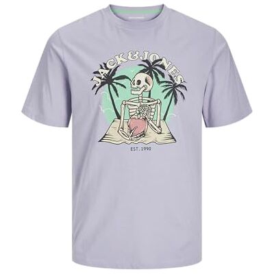 JACK & JONES Jjelijah Tee Ss Crew Neck, languid lavendel, M JACK & JONES Jjelijah Tee Ss Crew Neck, languid lavendel, M