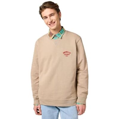 Wrangler SMALL Logo Crew, timberwolf, XL Wrangler SMALL Logo Crew, timberwolf, XL