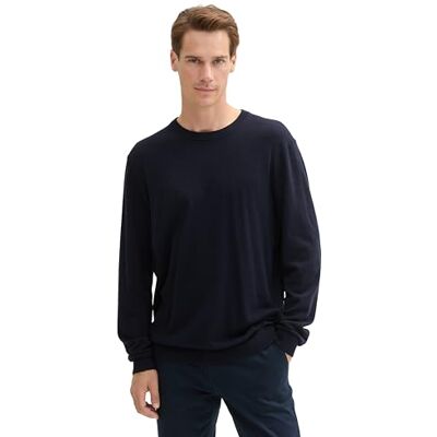 TOM TAILOR herrtröja, 13160 Stickad marinblå smälter, M TOM TAILOR herrtröja, 13160 Stickad marinblå smälter, M