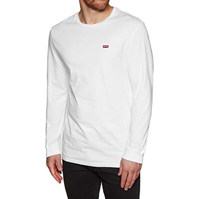 Levi's herr T-tröja Long-Sleeve Original Housemark Tee, Cotton + Patch White, XS Levi's herr T-tröja Long-Sleeve Original Housemark Tee, Cotton + Patch White, XS