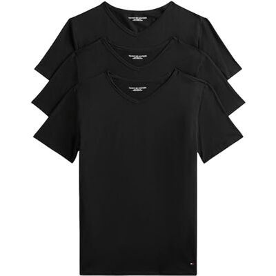 Tommy Hilfiger herr stretch VN TEE SS 3PACK S/S t-shirt, svart/svart, XXL, Svart/svart, XXL Tommy Hilfiger herr stretch VN TEE SS 3PACK S/S t-shirt, svart/svart, XXL, Svart/svart, XXL