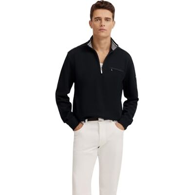 bugatti herr sweatshirt troyer bröstficka bomull, 390 marin, XXL bugatti herr sweatshirt troyer bröstficka bomull, 390 marin, XXL