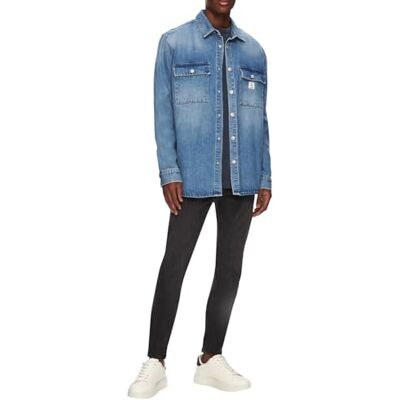 LTB Jeans fritidsskjorta för män Steven i blått tillverkade av bomullsblandning – storlek M, blå, M LTB Jeans fritidsskjorta för män Steven i blått tillverkade av bomullsblandning – storlek M, blå, M