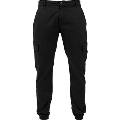 Urban Classics herr tvättad cargo-twill joggingbyxor, svart, 34 Urban Classics herr tvättad cargo-twill joggingbyxor, svart, 34