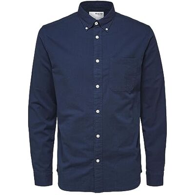 SELECTED HOMME Herrskjorta ekologisk bomull Oxford, Moonlit Ocean, XXL SELECTED HOMME Herrskjorta ekologisk bomull Oxford, Moonlit Ocean, XXL