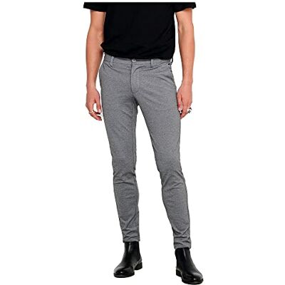Only & Sons Chino byxor ONSMARK slim fit chinos byxor, Medium grå melerad, 32W / 36L Only & Sons Chino byxor ONSMARK slim fit chinos byxor, Medium grå melerad, 32W / 36L