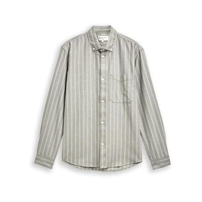TOM TAILOR Denim herrskjorta, 39053 – oliv stor remsa, XXL TOM TAILOR Denim herrskjorta, 39053 – oliv stor remsa, XXL