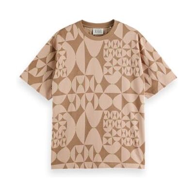 Scotch & Soda AOP Relaxed fit T-shirt, Diamond Beige Aop 260, M Scotch & Soda AOP Relaxed fit T-shirt, Diamond Beige Aop 260, M