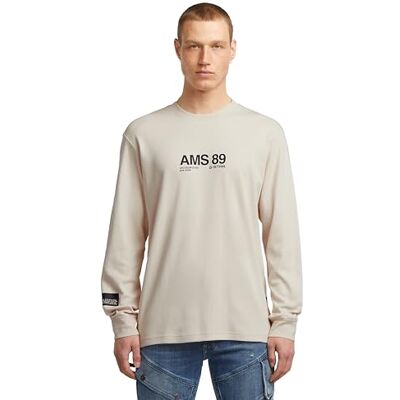 G-STAR AMS 89 ls r t, Vit (Dk Talc D26867-d976-a488), XXL G-STAR AMS 89 ls r t, Vit (Dk Talc D26867-d976-a488), XXL