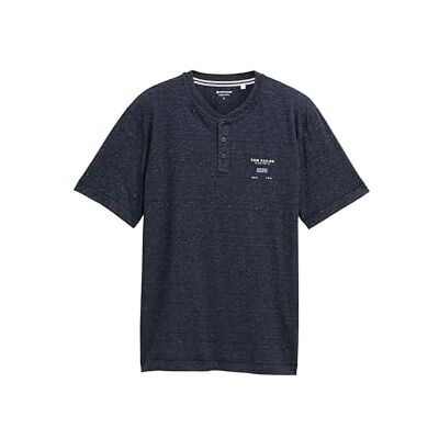 TOM TAILOR T-shirt för män, 38079 – marinblå flerfärgad Nep, M TOM TAILOR T-shirt för män, 38079 – marinblå flerfärgad Nep, M