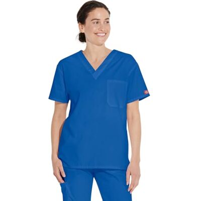 Dickies Herr hals Player Unisex Con Cuello En V22018/12/12/13/14/12/2021 Scrubs skjorta, Kunglig, XS Dickies Herr hals Player Unisex Con Cuello En V22018/12/12/13/14/12/2021 Scrubs skjorta, Kunglig, XS
