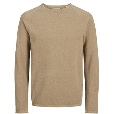 JACK & JONES Jjehill Knit Crew Neck Noos herrtröja, Coriander/Detail: Twist, L JACK & JONES Jjehill Knit Crew Neck Noos herrtröja, Coriander/Detail: Twist, L