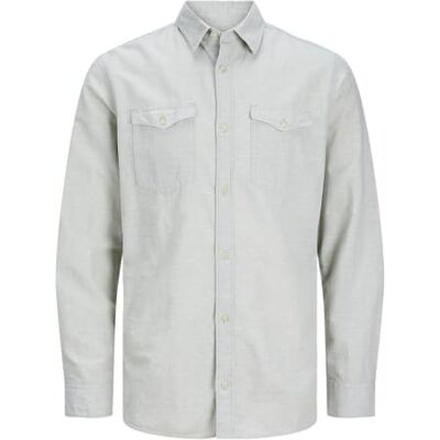 JACK & JONES Jcosheridan linne Blend skjorta Ls långärmad skjorta, Ökensalt, XS JACK & JONES Jcosheridan linne Blend skjorta Ls långärmad skjorta, Ökensalt, XS