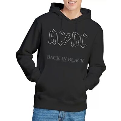 AC/DC ACDC Back In Black hoodie, svart, Large, Svart, L AC/DC ACDC Back In Black hoodie, svart, Large, Svart, L