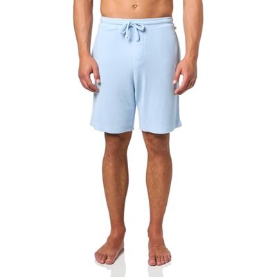Boss Mjuk ribbad sweat shorts pyjamas underdel för män, Chambray Blue, XXL Boss Mjuk ribbad sweat shorts pyjamas underdel för män, Chambray Blue, XXL