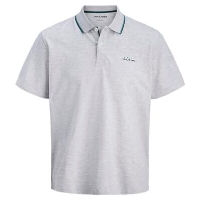 JACK & JONES Jjblaze Polo Ss, Vit melange, M JACK & JONES Jjblaze Polo Ss, Vit melange, M