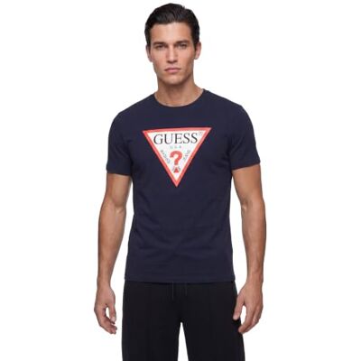 GUESS Cn SS original logotyp t-shirt för män (1-pack) GUESS Cn SS original logotyp t-shirt för män (1-pack)