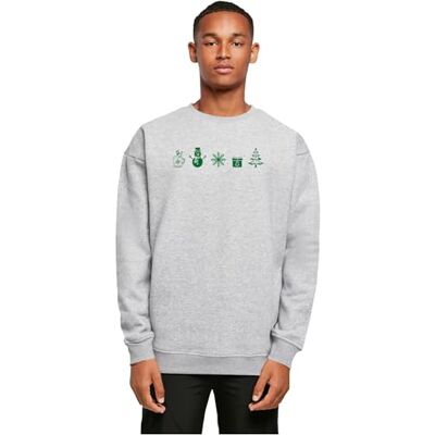 MERCHCODE Huvtröja för män, 65% bomull, 35% polyester, grå, L, GRÅ, L MERCHCODE Huvtröja för män, 65% bomull, 35% polyester, grå, L, GRÅ, L