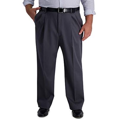 Haggar herr B & t khaki veckad framsida expanderbar midjeband ledig byxa Haggar herr B & t khaki veckad framsida expanderbar midjeband ledig byxa