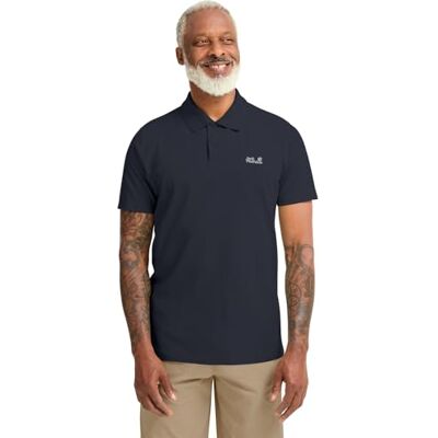 Jack Wolfskin herr Essential Polo M t-shirt, mörk marinblå, XS, Mörk marinblå, XS Jack Wolfskin herr Essential Polo M t-shirt, mörk marinblå, XS, Mörk marinblå, XS