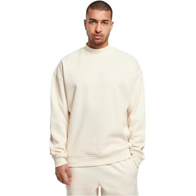 Urban Classics Mock Neck Crew för män, Vit, M Urban Classics Mock Neck Crew för män, Vit, M